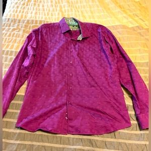 Purple cotton Bertigo Throwback Disco Shirt